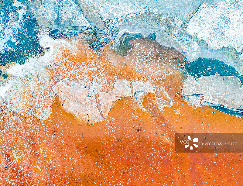 盐之幻彩-运城七彩盐湖图片素材