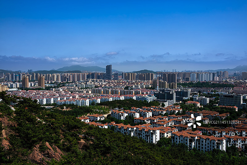 远望青岛李沧区地标信联天地图片素材