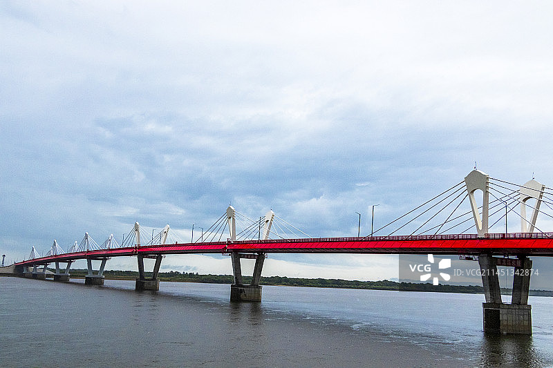 黑龙江黑河中俄跨江大桥图片素材