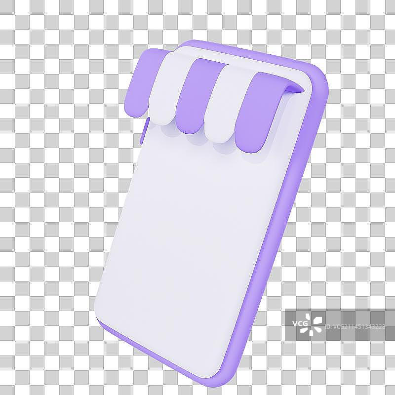 3D立体电商手机小程序店铺元素图片素材