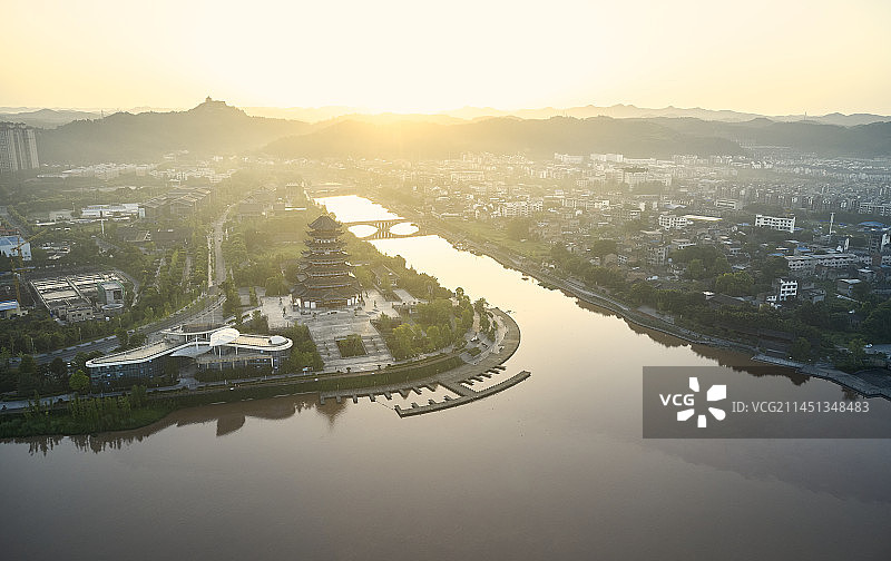 四川遂宁城市风光图片素材