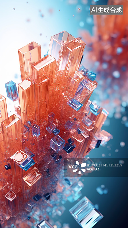 【AI数字艺术】晶体微距微观世界纹理背景图片素材
