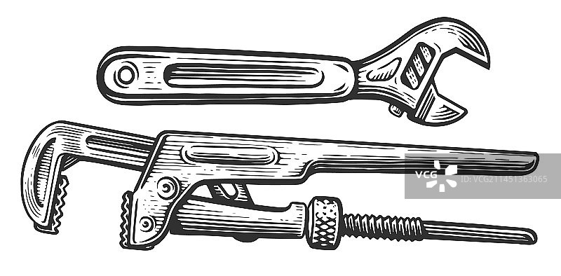 扳手工具建筑水管钥匙图片素材