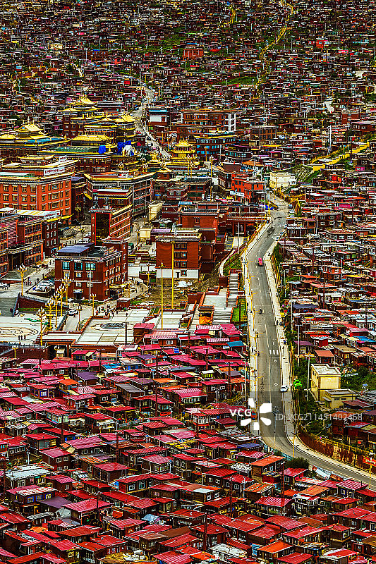 色达喇荣沟佛学院图片素材