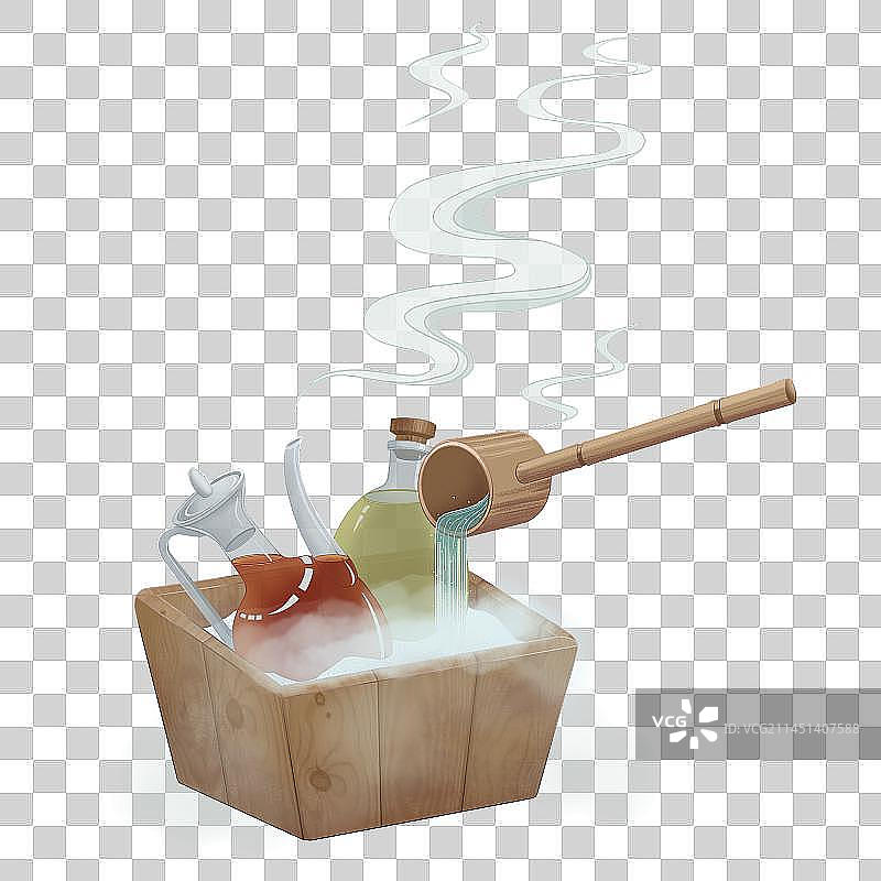 围炉冰茶免抠图元素2图片素材