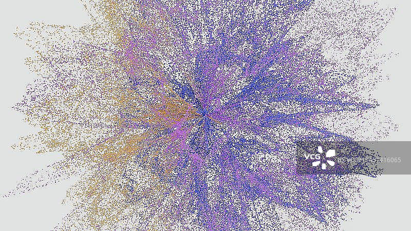 白色背景下的炸开粒子图片素材