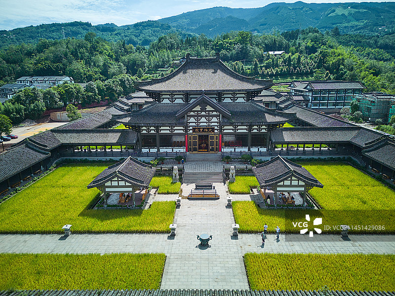 眉山柳江古镇光明寺图片素材