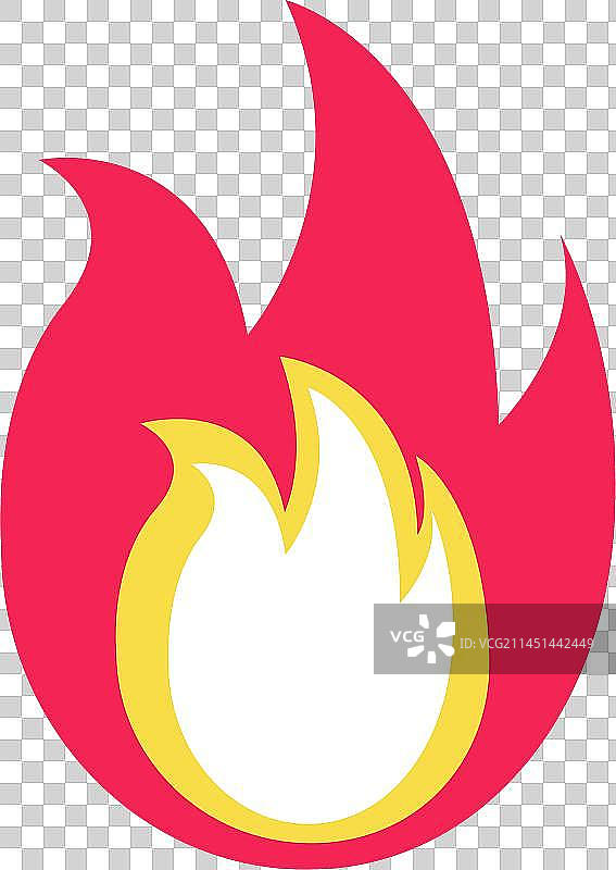 火焰扁平风插画元素图片素材