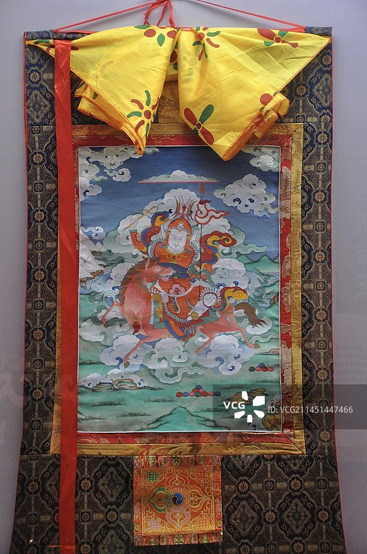 西藏博物馆 格萨尔王唐卡图片素材