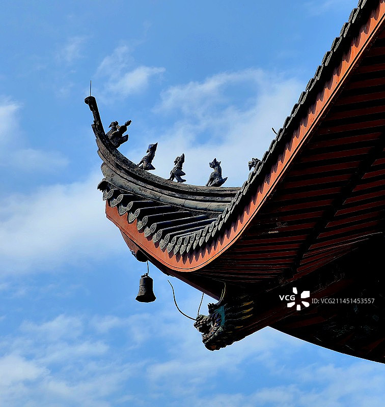 传统建筑仰天俯视图片素材