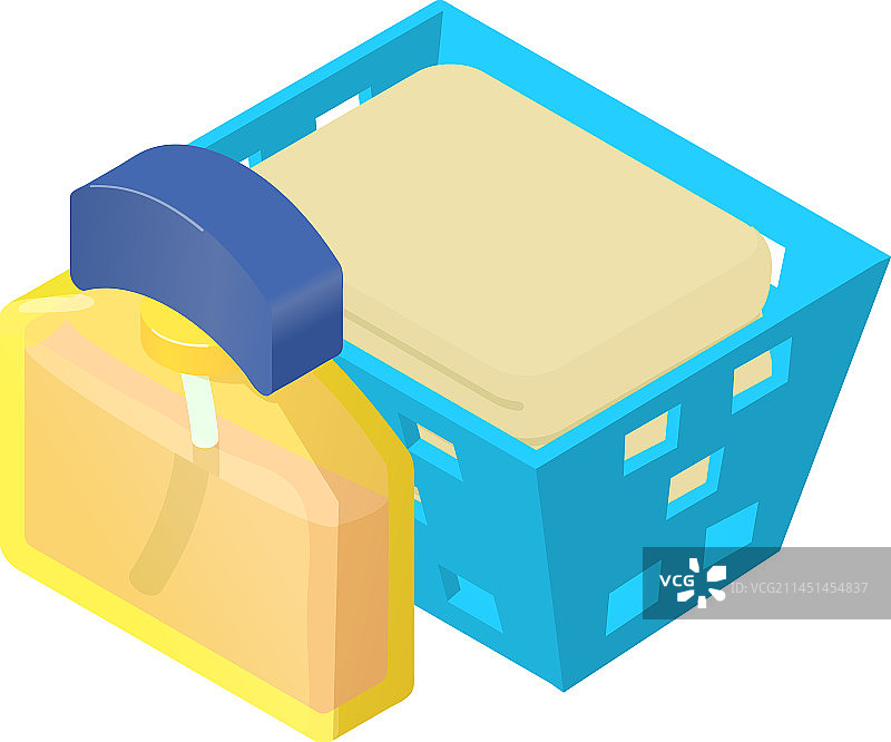 折叠衣服等距堆叠图标图片素材