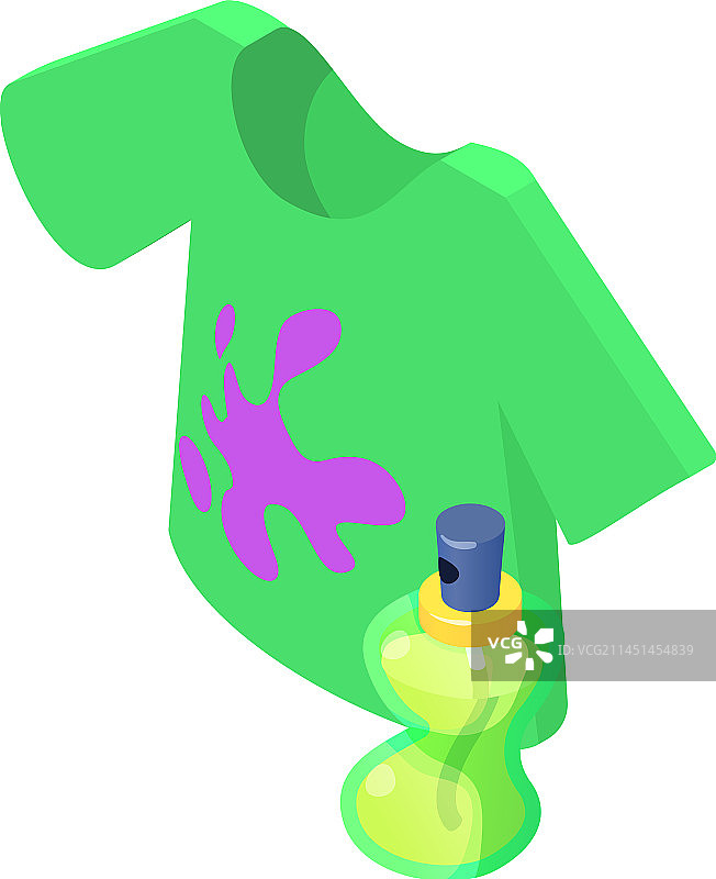 脏衣服图标2.5D绿色T恤图片素材