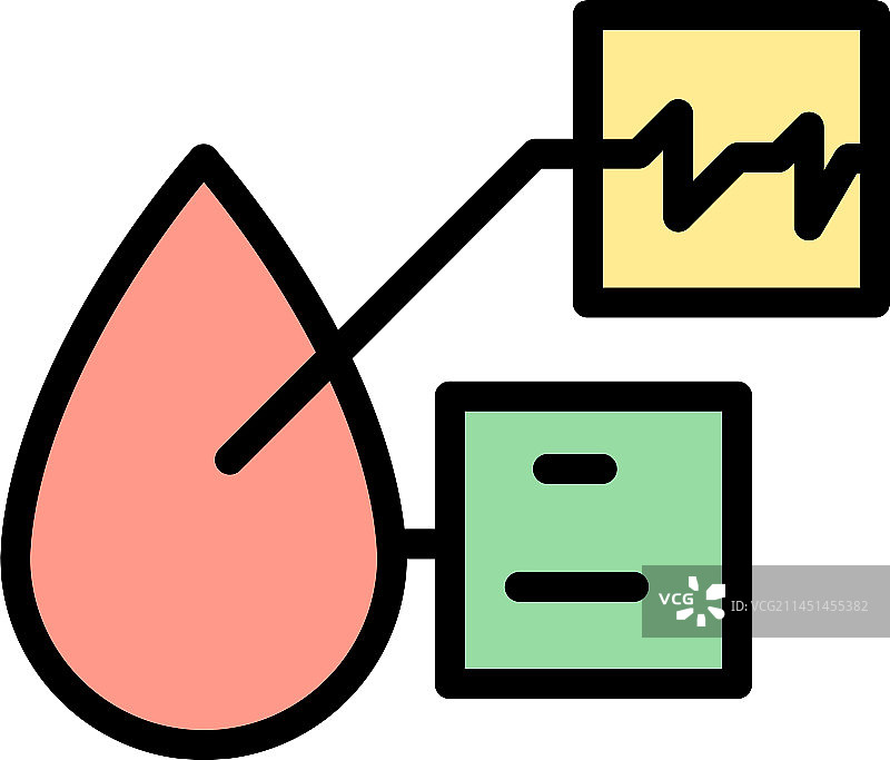 血液分析图标（扁平风格）图片素材