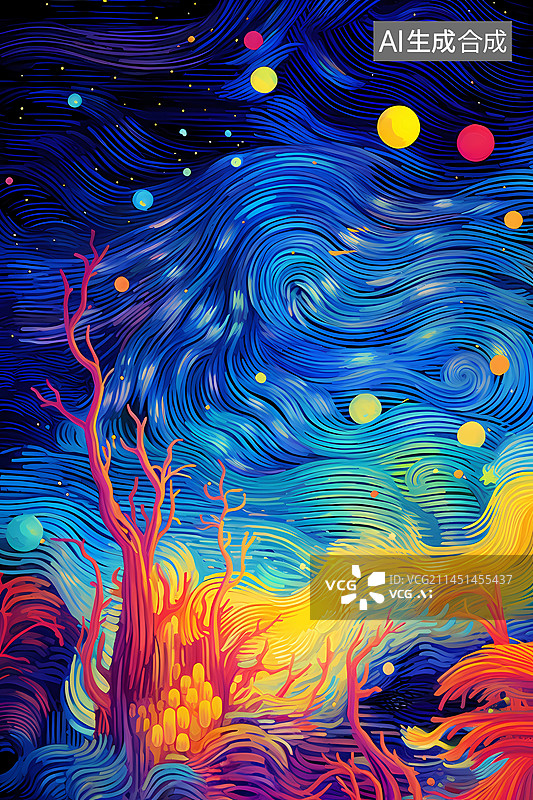 【AI数字艺术】海底世界插画背景图片素材