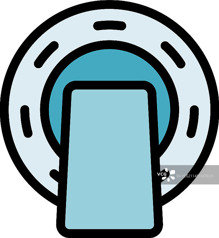 癌症MRI扁平图标图片素材