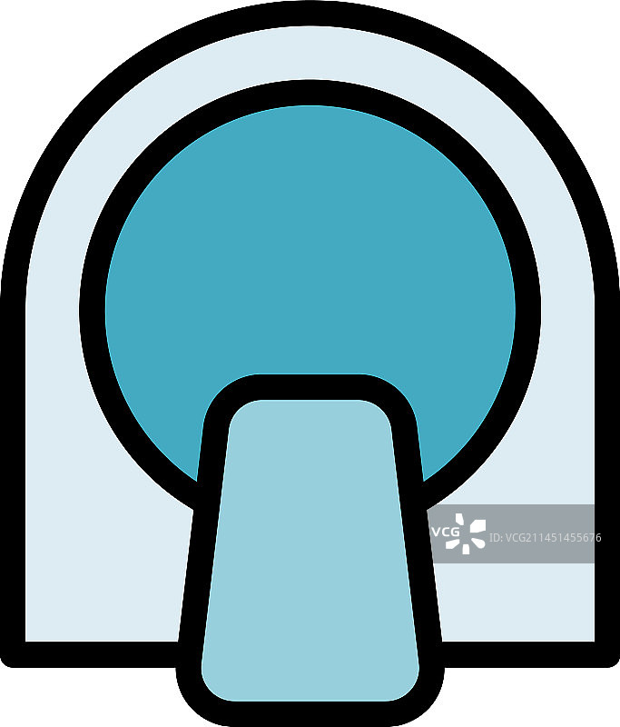 核磁共振成像放射科图标（扁平风格）图片素材