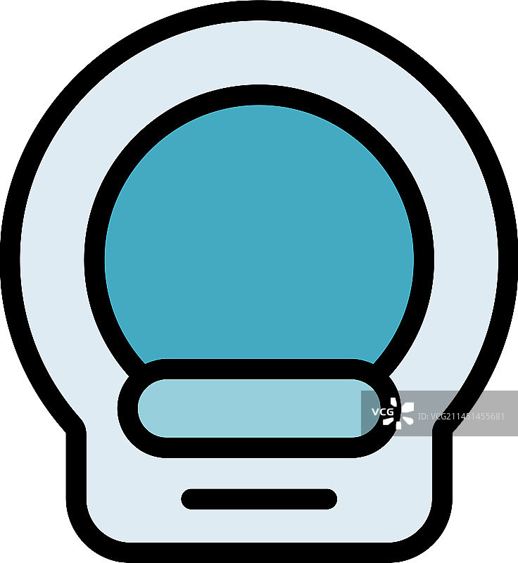 男性医疗核磁共振扁平图标图片素材