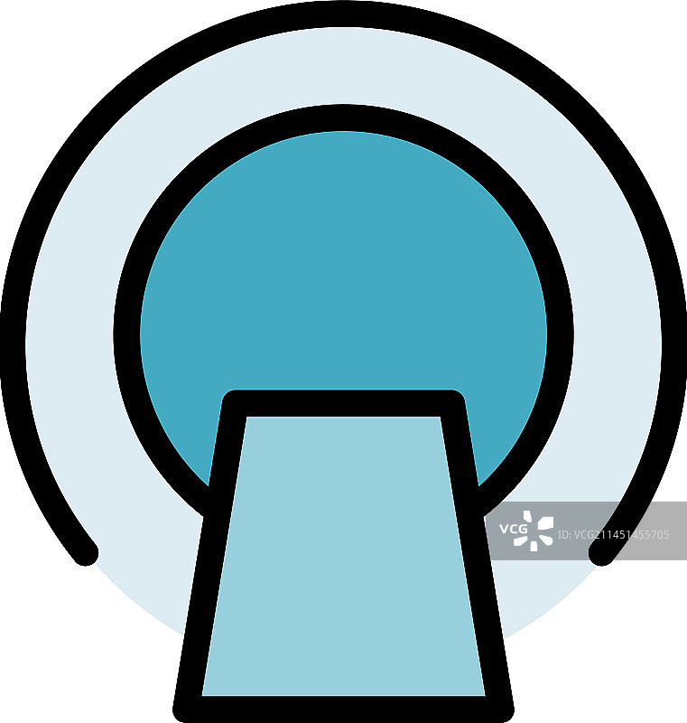 实验室核磁共振扁平图标图片素材