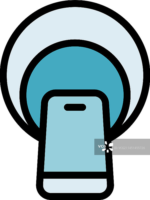 顶部核磁共振扁平图标图片素材