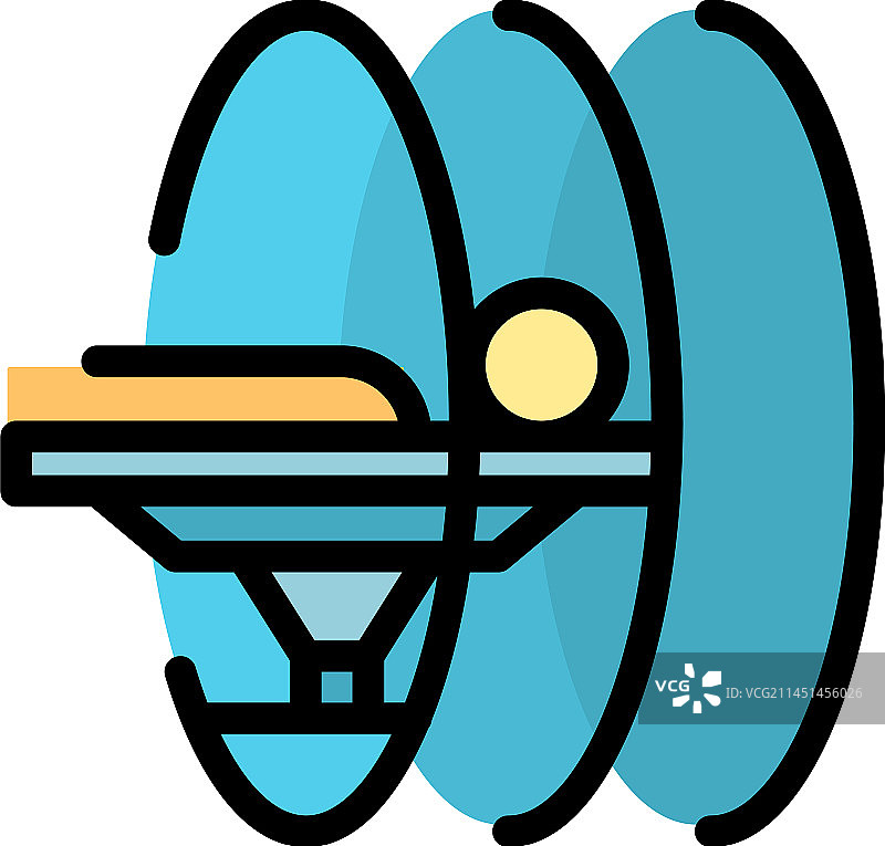 医疗保健核磁共振扁平图标图片素材