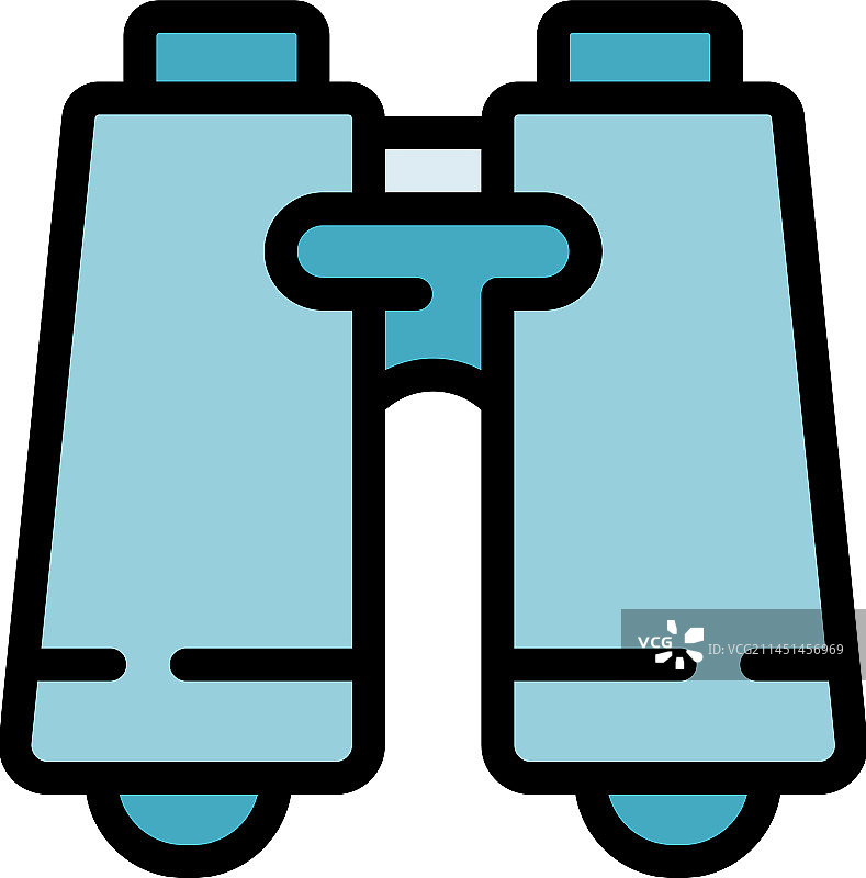 扁平望远镜图标图片素材