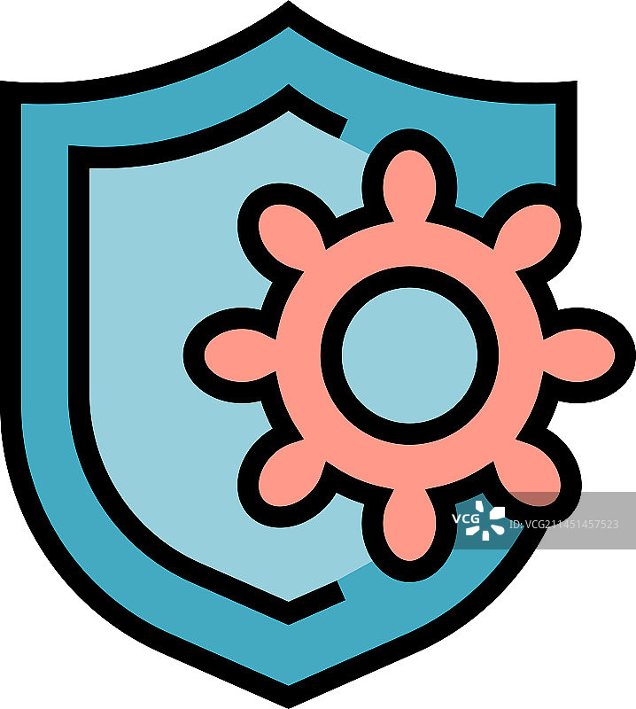 病毒医疗保险扁平图标图片素材