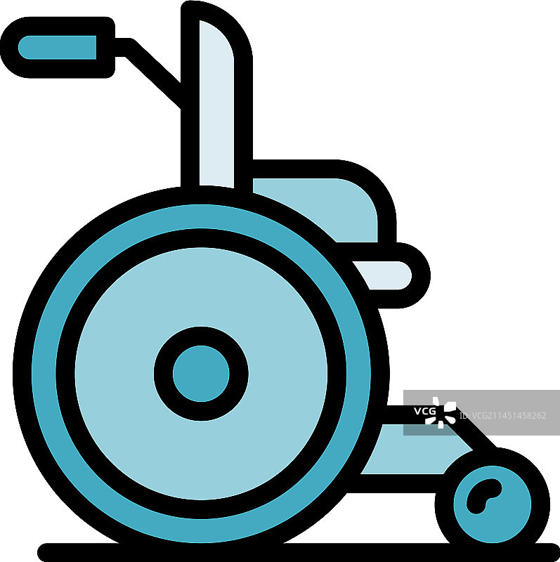 扁平风格的轮椅图标图片素材