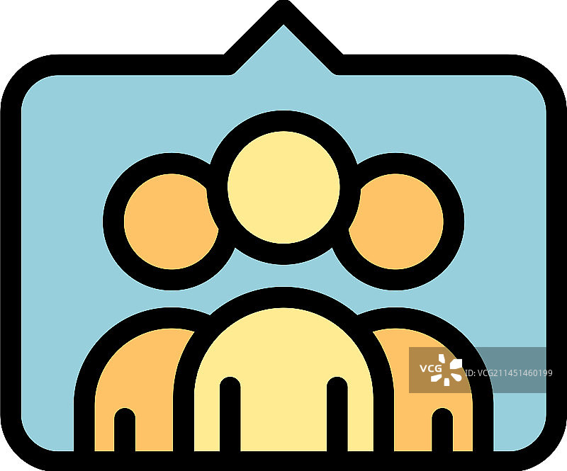 人物消息扁平图标图片素材