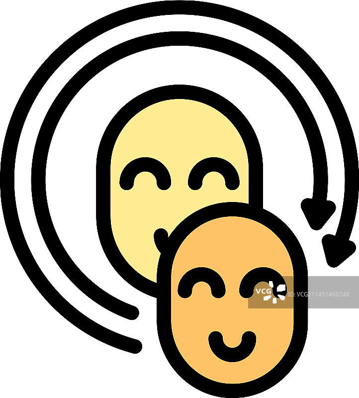 影响人物图标（扁平风格）图片素材