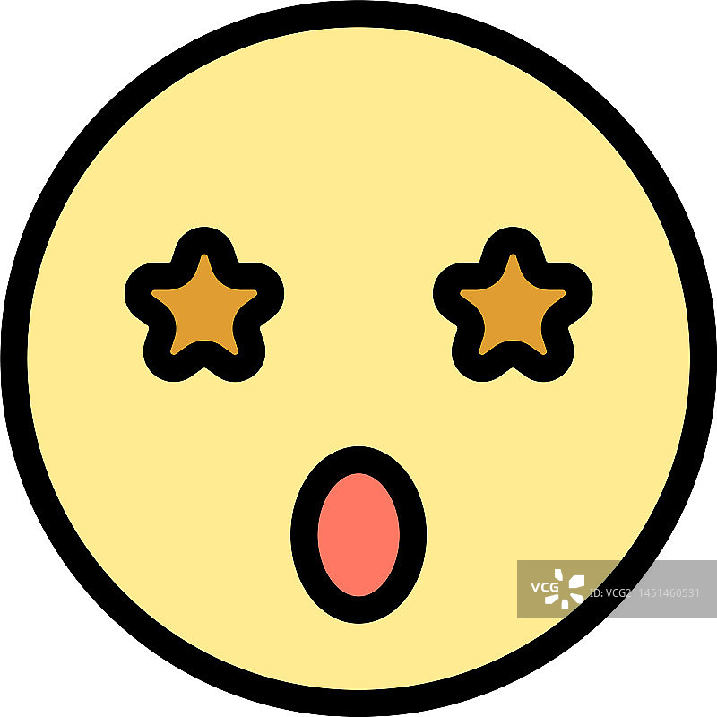 星星客户图标（扁平风格）图片素材