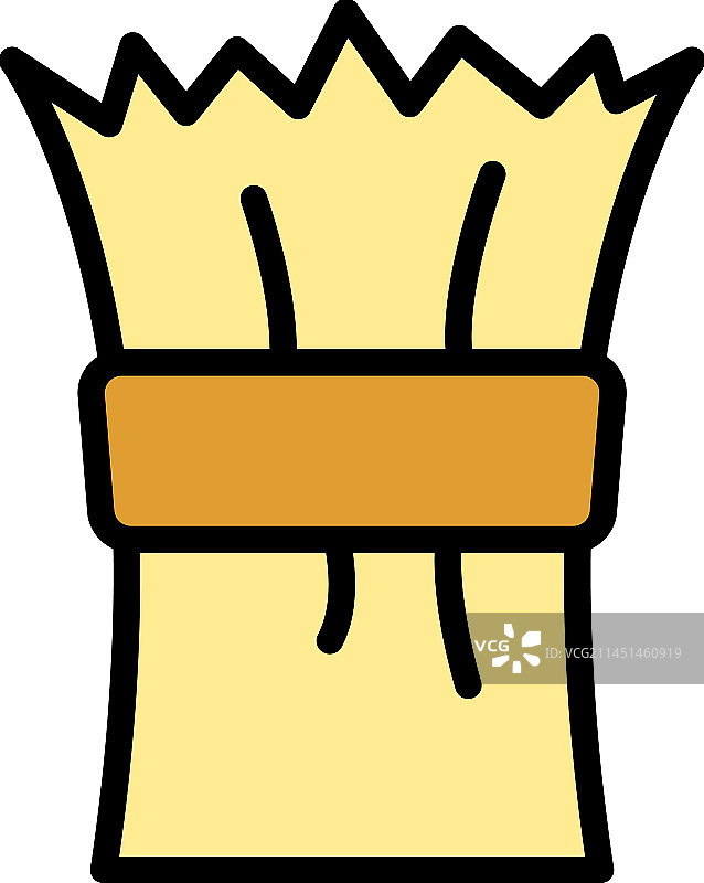 小麦堆图标（扁平风格）图片素材