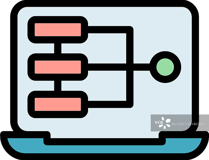 笔记本电脑代码HTML扁平图标图片素材