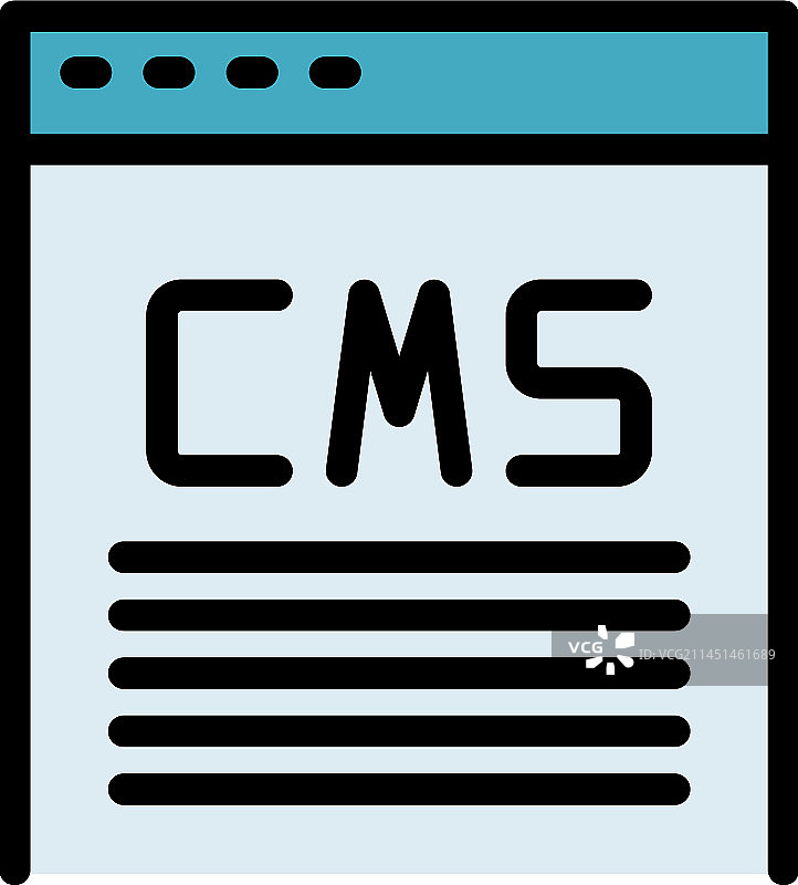 CMS页面扁平图标图片素材