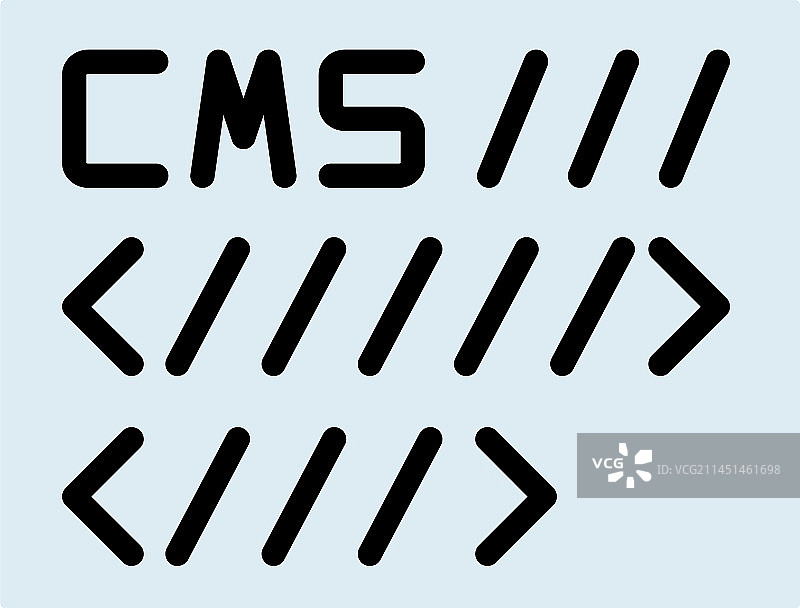 CMS代码图标（扁平风格）图片素材