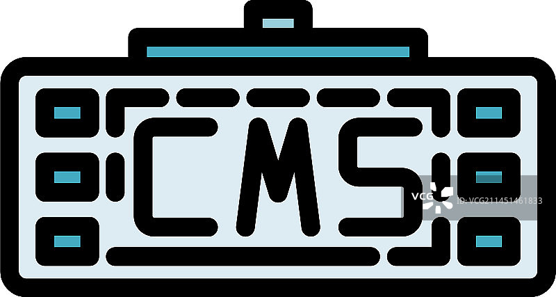 CMS键盘图标（扁平风格）图片素材