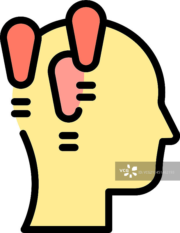 压力男人图标（扁平风格）图片素材