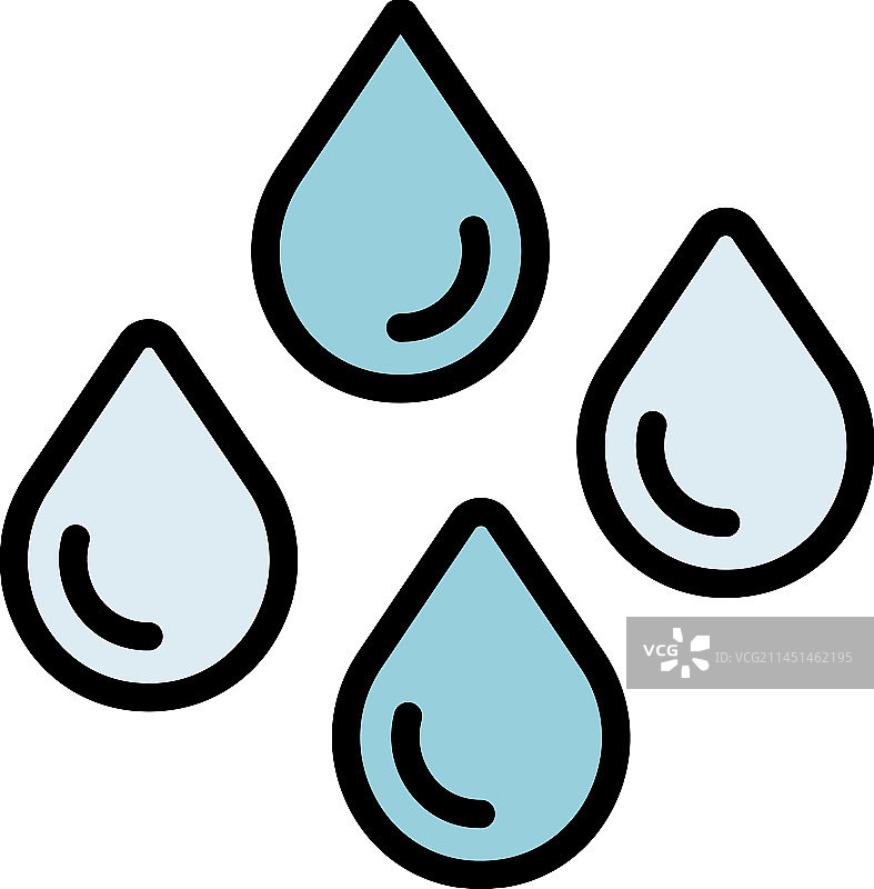 雨滴图标（扁平风格）图片素材