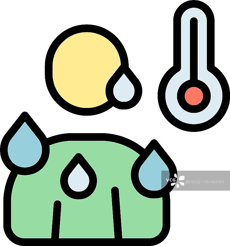 体温图标（扁平风格）图片素材