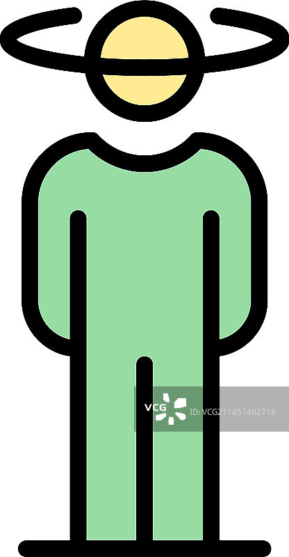 心理恐惧图标（扁平风格）图片素材