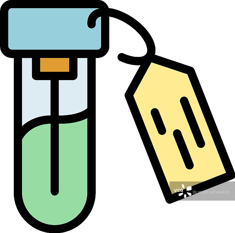试管标签扁平图标图片素材