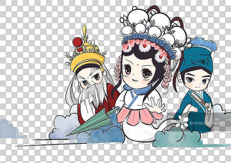 白蛇传川剧q版图片素材