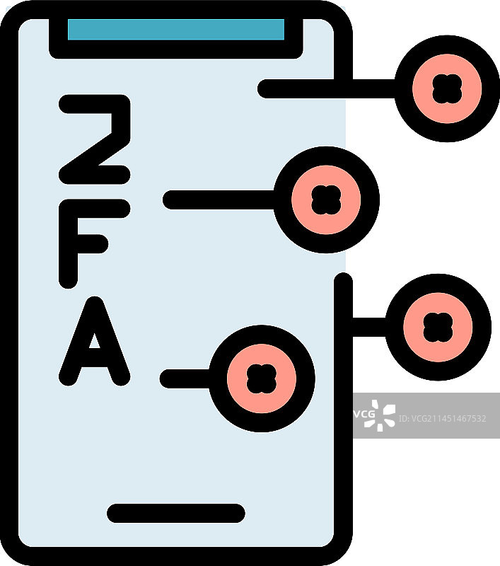2FA智能手机扁平图标图片素材
