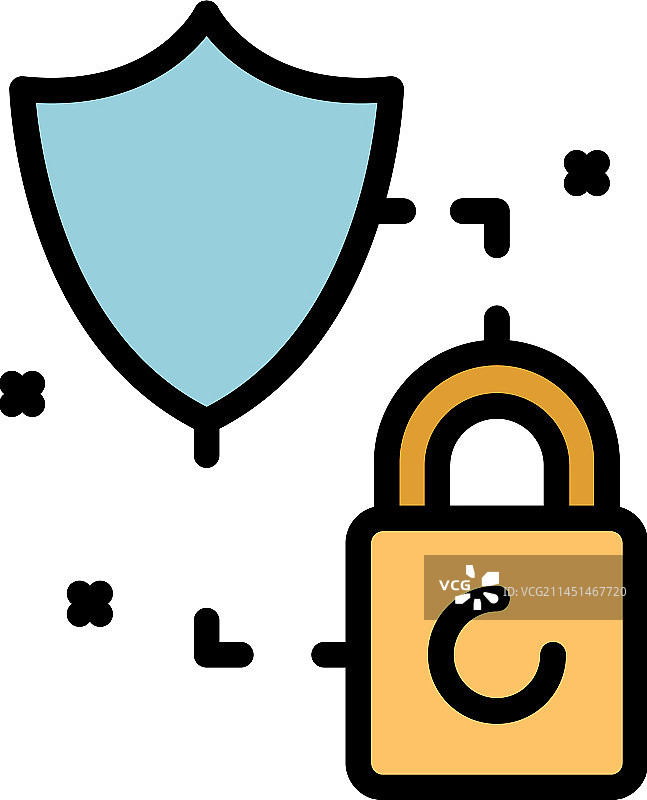 验证安全图标（扁平风格）图片素材