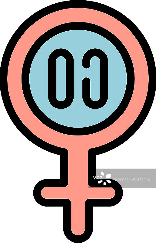 女性更年期扁平风格图标图片素材