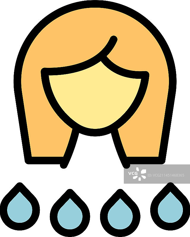 更年期扁平图标的女人图片素材