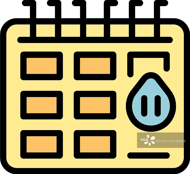 更年期日历扁平图标图片素材