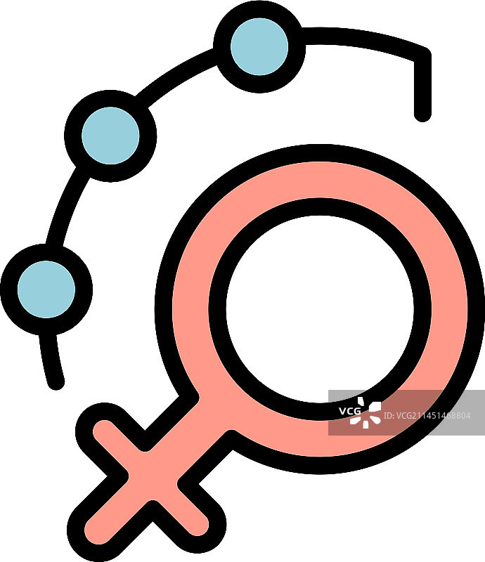 女性雌激素图标（扁平风格）图片素材