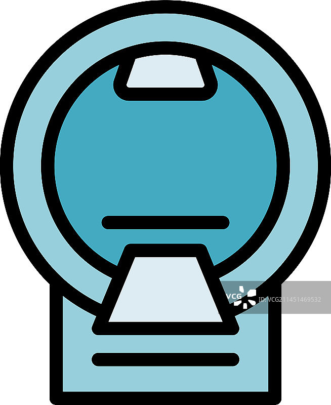 圆形MRI图标扁平设计图片素材