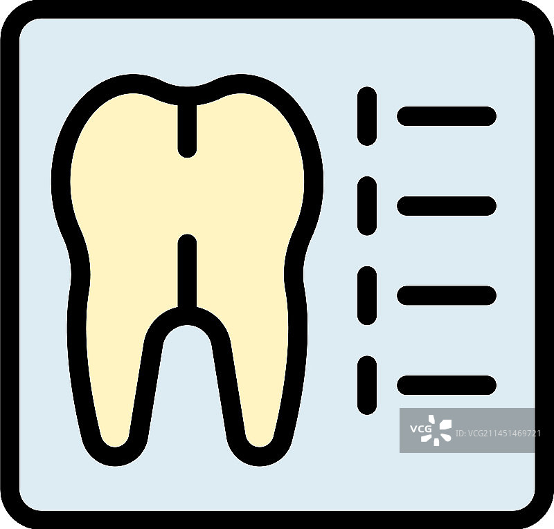 牙齿护理扁平图标图片素材