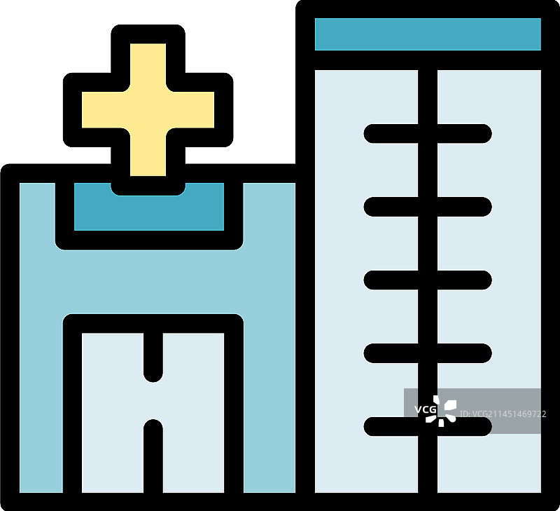扁平风格的医疗医院图标图片素材